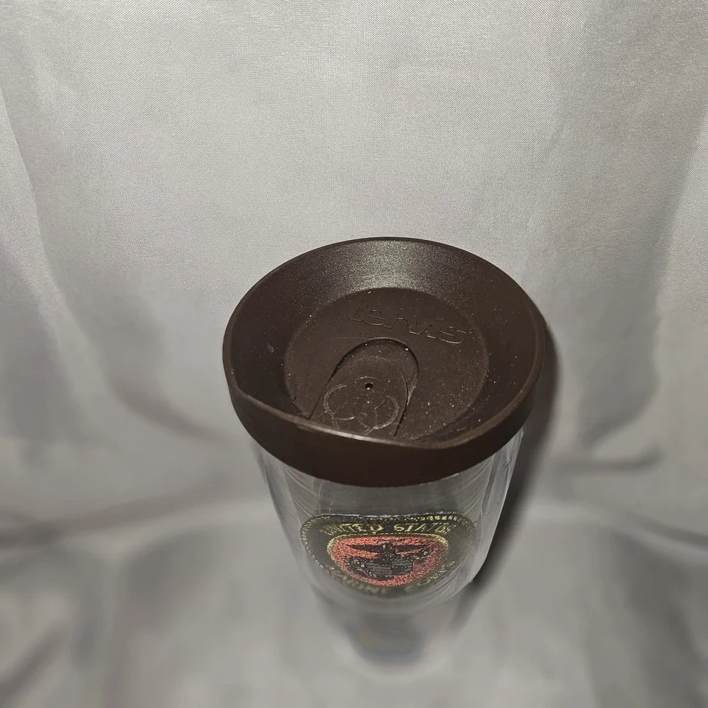 Tervis United States Marines 24oz Tumbler Brown Lid Double Wall Cup USMC USA